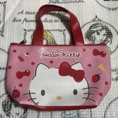 サンリオ キティ 赤 黒 ハンドバッグ