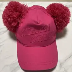 ミッキーマウス ポンポン付きキャップ