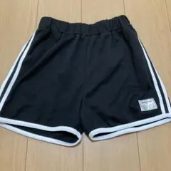 amusing 黒 ハーフパンツ サイドストライプ