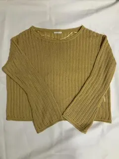 GUリブ編み長袖ニット M/Lサイズ