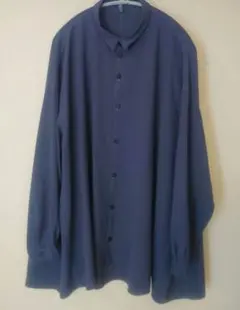 FIRMUM バックフレアシャツ ブルーグレイ