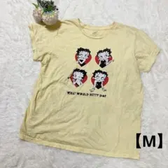 激レア✨海外古着 Betty Boop 【M】ベティちゃんTシャツ イエロー