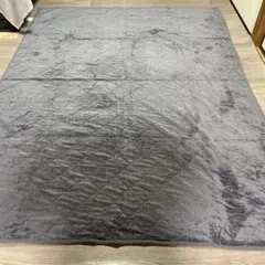 グレー キルティングラグ