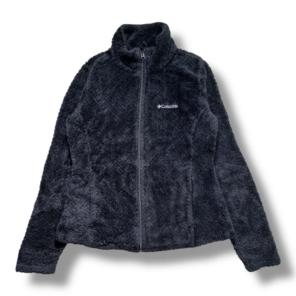 F1162　【即購入OK】Columbia　ボアフリースジャケット　M　ブラック