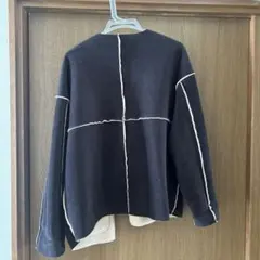 ダークブラウン コーデュロイ ボア ムートンコート