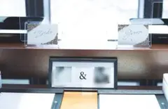 値下げクリアフォトフレーム2つセット　受付サイン