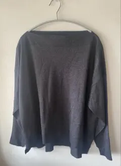 IÉNA ダークグレー ボートネック ニット