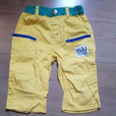 セール　ムージョンジョンのキッズパンツ　カラフルズボン　子供服　黄色　イエロー