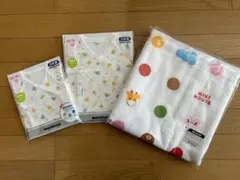 ミキハウス 短肌着 コンビ肌着 ガーゼバスタオル