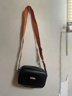 XGIRL ショルダーバッグ 黒 オレンジストラップ