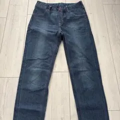 EDWIN ダークブルー ストレートデニムパンツ