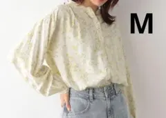 GLOBAL WORK さらさらリラックスプリントブラウス M