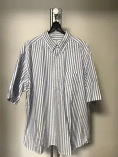 UNIQLO ボタンダウンストライプ 半袖シャツ XXL