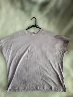 UVカット/接触冷感冷感　薄紫 プチハイネック半袖Tシャツ