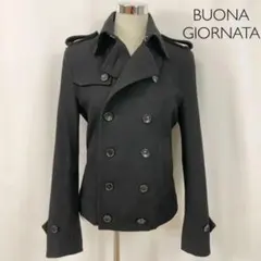 ボナジョルナータ　コムサ　ファイブフォックス　ピーコート　黒　レディース M