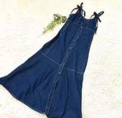 美品　jumelle ジェメロhi denim op デニムワンピース　リボン