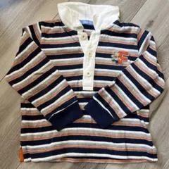 familiar ストライプ ポロシャツ 90