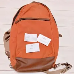COACH コーチ ボディバッグ ショルダーバッグ オレンジ キャンバス レザー