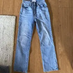 ハイウエスト ストレートデニム