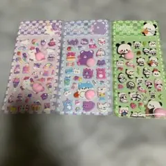 可愛いキャラクターお尻シール3シートセット