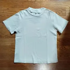GU　モックネック 半袖Tシャツ ベージュ　Sサイズ
