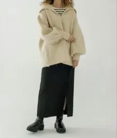 【大人気】mystic ミスティック 起毛ハーフジッププルオーバー アイボリー