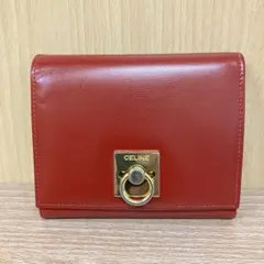 CELINE セリーヌ 三つ折り財布 レッド　M14のサムネイル