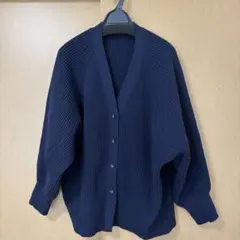 ブージュルード　春物　ニットカーディガン　ネイビー