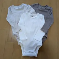 【H&M】ロンパース3色セット　オーガニックコットン　60〜70
