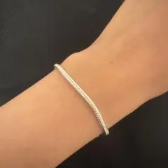 925スターリングシルバー スネークチェーンブレスレット