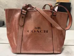 COACH グリッター ピンク トートバッグ