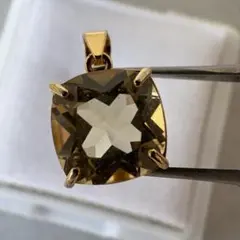 ペンダントトップ　チャーム　ハニークォーツ　天然石　シルバー