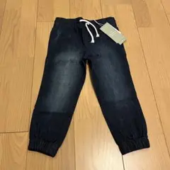 デニムジョガーパンツ　ウェスト総ゴム