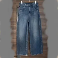 バギーカーブジーンズ/丈短め　24 インチ　BLUE