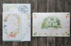 ポストカード 絵はがき 便箋 まとめ売り／花柄 ピンク 絵葉書 便せん