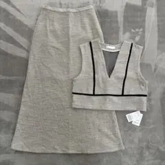 タグ付き未使用あり noble ツイードセットアップ 春夏