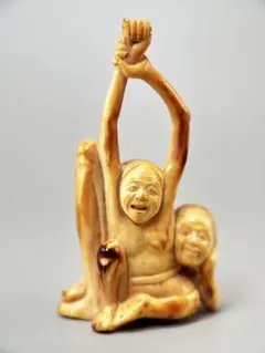 松山極上俵にねずみ根付26g 東Y7-1023☆2Fタカサ