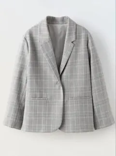 ZARA テーラードジャケット チェック柄 スーツ 164 S 新品