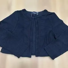 新品☆コムサイズム　黒　長袖ボレロ120㎝