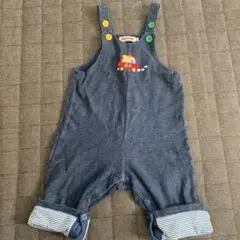 ミキハウス ネイビー デニム生地　ロンパース