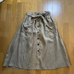 ZARA ザラ　リボン付リネンスカート