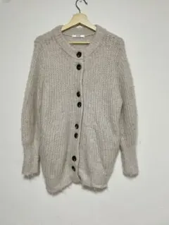 SNIDEL スナイデル　モヘアカーデミニワンピース　アイボリー