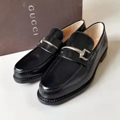 や*ん様 美品 GUCCI グッチ ラバー ホースビット ローファー ネイビー