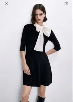 【美品】ZARA ザラ　リボンワンピース