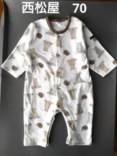 西松屋 動物柄ロンパース 70　無料可