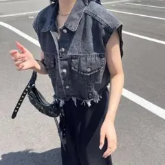 デニムベストジャケット