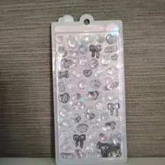 ボンボンドロップシール　オリジナル　しろくろ　うさぎ