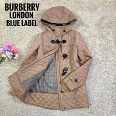 美品　バーバリーロンドン　ブルーレーベル　ノバチェック　キルティング　コート