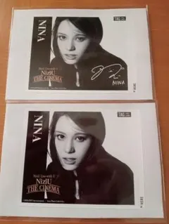 NiziU THE CINEMA ラベル缶 NINA サインあり1枚、なし1枚 - メルカリ