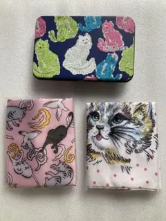 PAUL & JOE 猫柄ミニ巾着と缶ケースセットのサムネイル